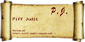 Piff Judit névjegykártya